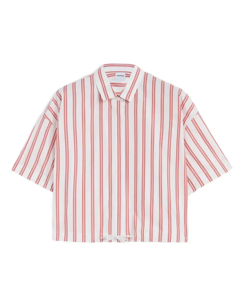 ASPESI striped tie shirt - Weiß Weiß
