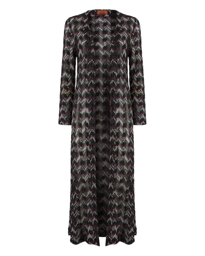 Missoni Cardigan mit Zickzackmuster - Schwarz Schwarz
