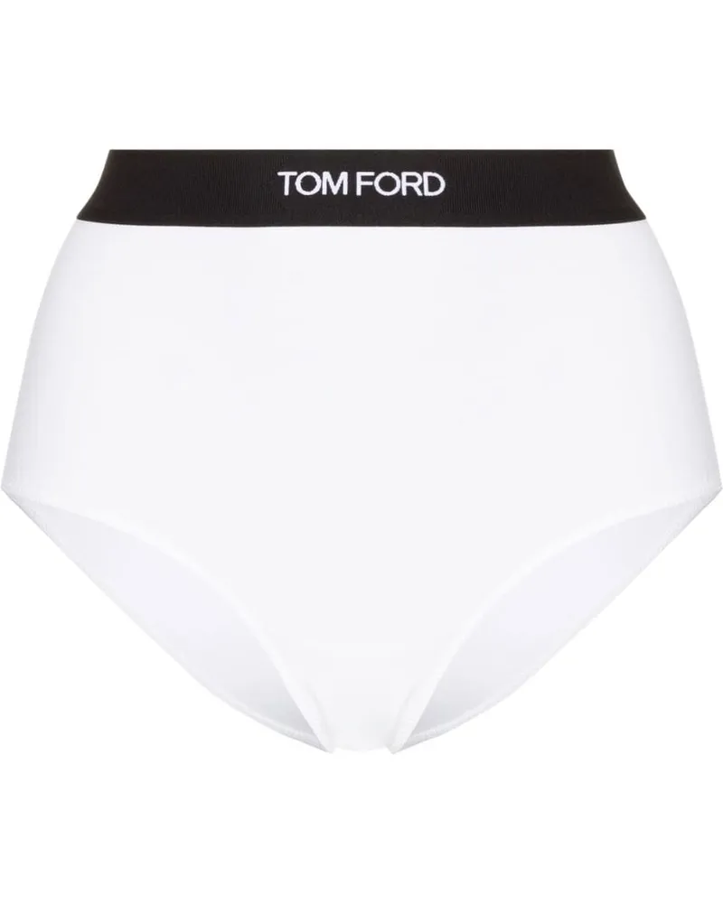 Tom Ford Slip mit Logo-Bund - Weiß Weiß