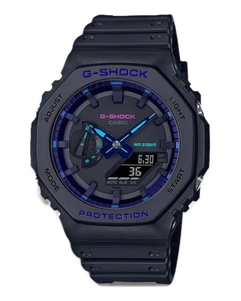 Casio Virtual Blue G-Shock 48.5mm watch - Schwarz Schwarz