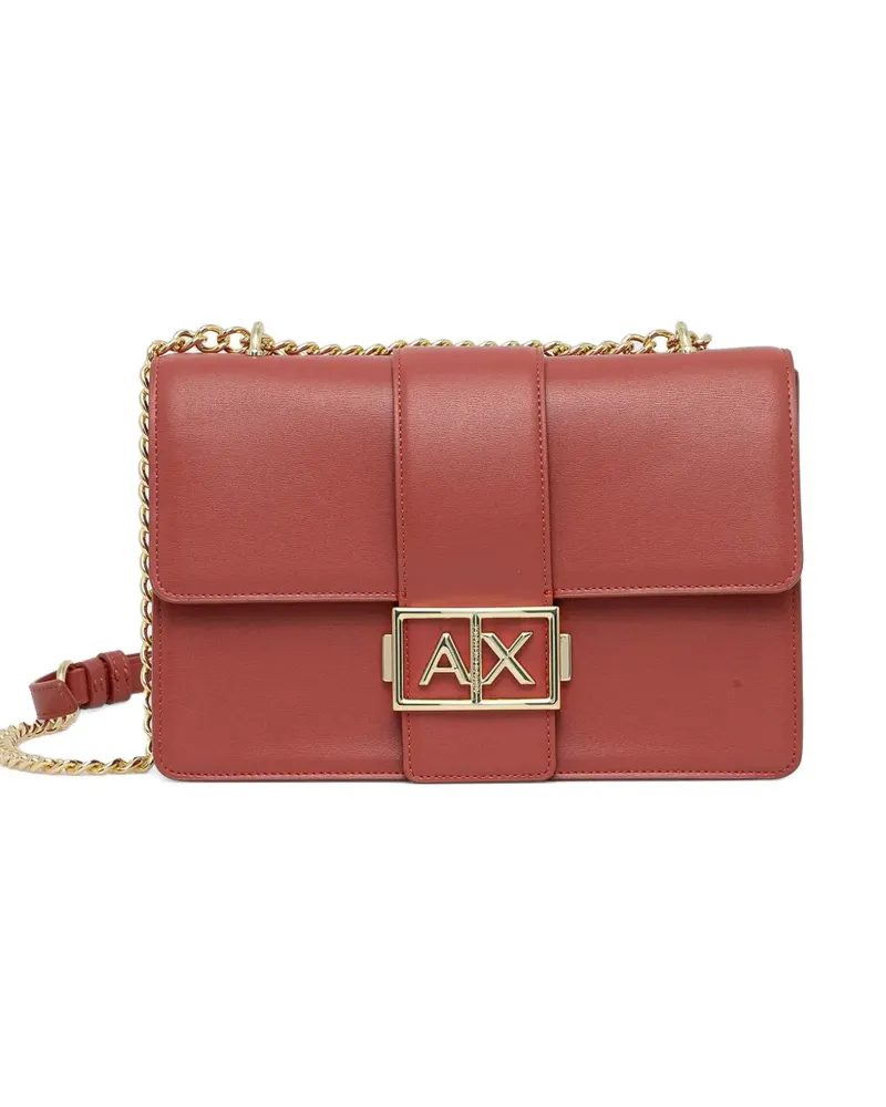 Armani Exchange metal-logo chain satchel - Rot Rot