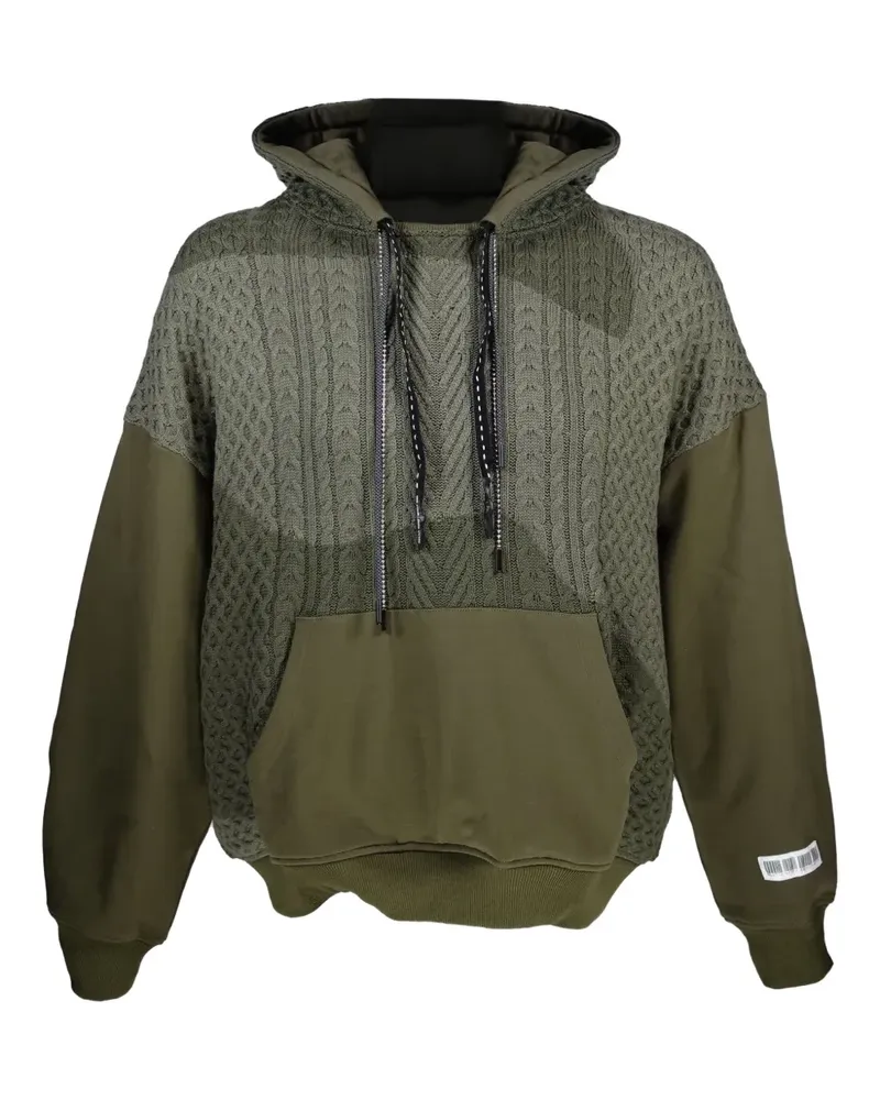 Mostly Heard Rarely Seen Hoodie mit Zopfmuster - Grün Grün