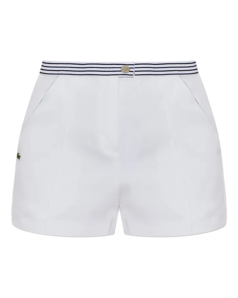 Lacoste striped-waistband shorts - Weiß Weiß