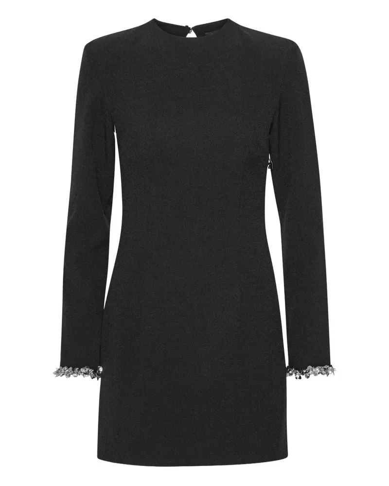 ROTATE Birger Christensen embellished crepe mini dress - Schwarz Schwarz