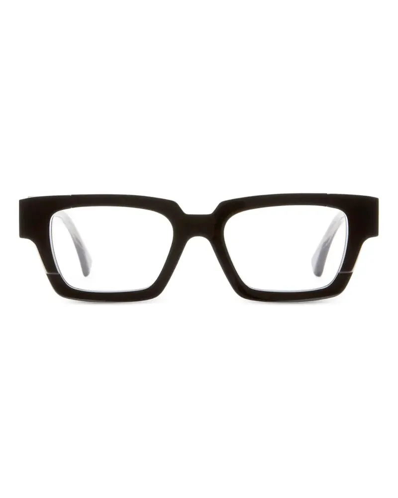 KUBORAUM N02 Brille mit eckigem Gestell - Schwarz Schwarz