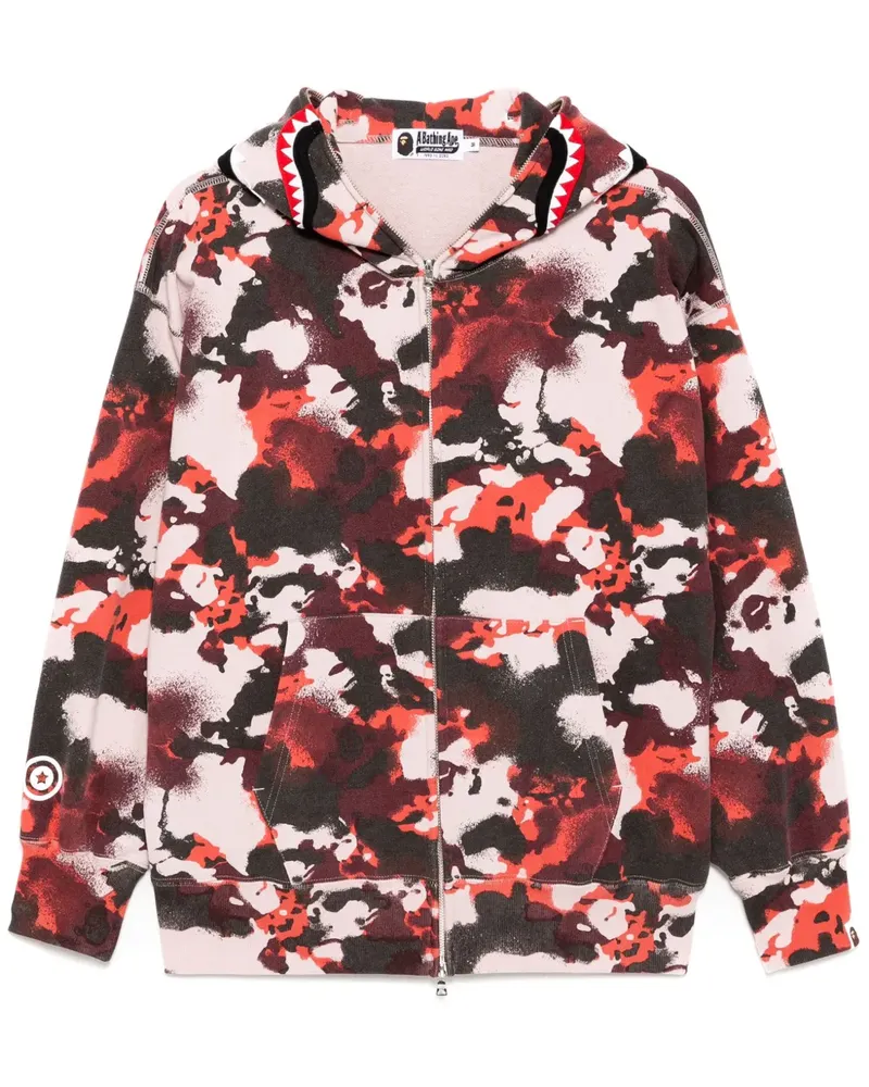 BAPE Hoodie mit Print - Rot Rot