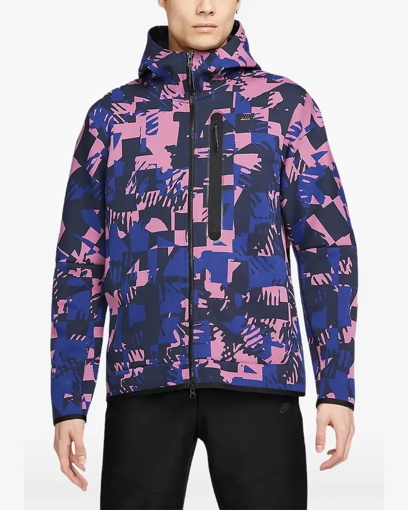 Nike Gemusterter Hoodie - Blau Blau