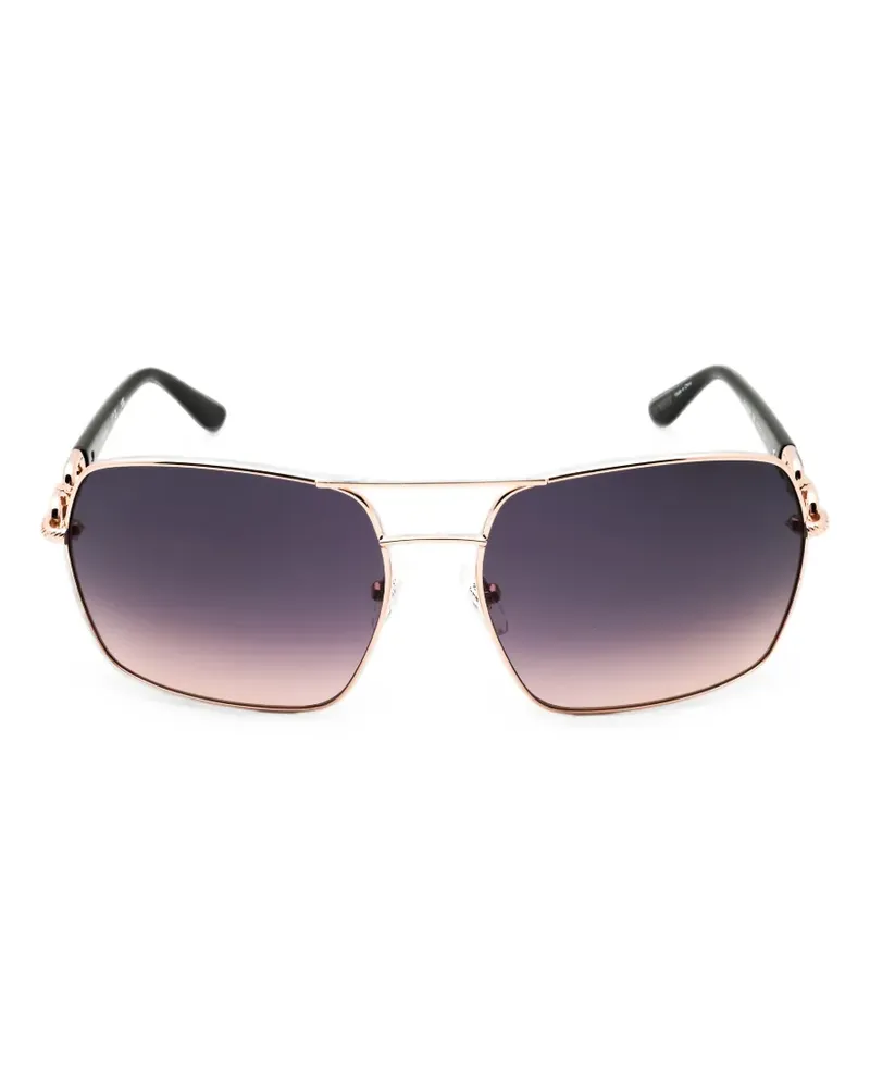 Guess Sonnenbrille mit eckigem Gestell - Gold Gold