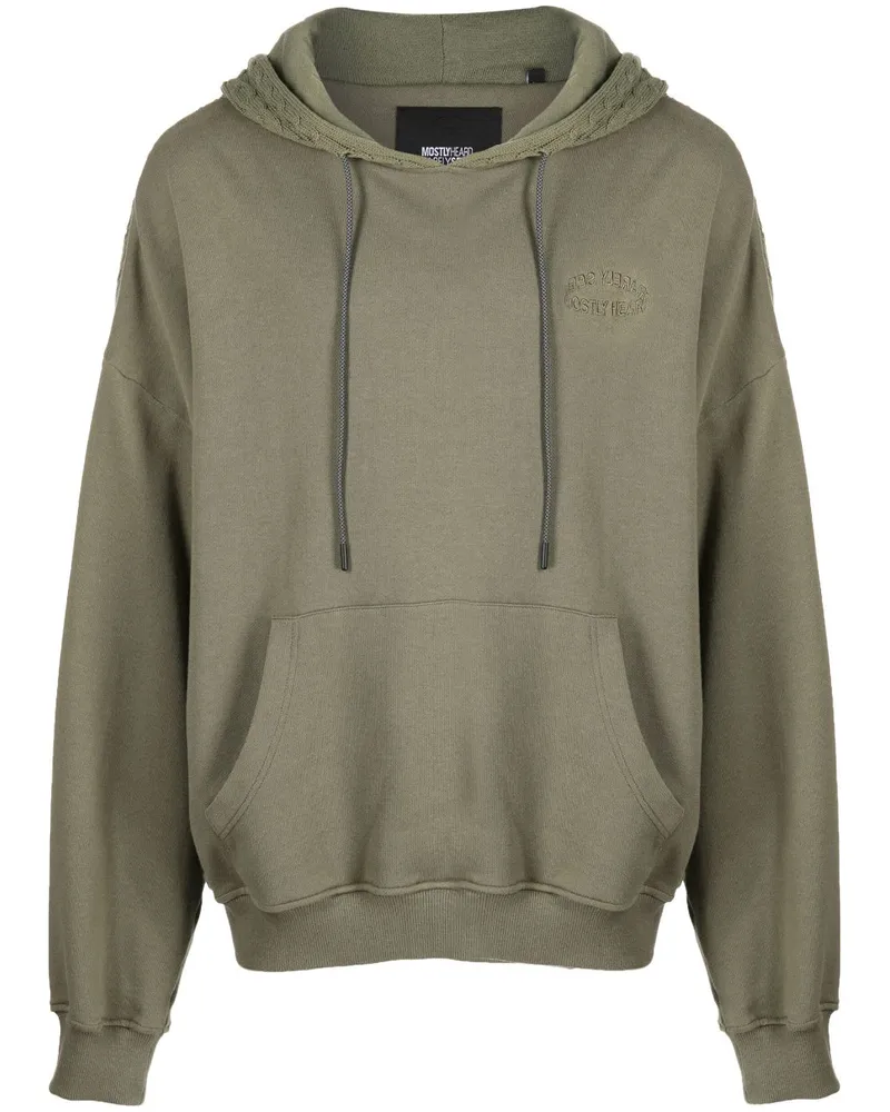 Mostly Heard Rarely Seen Hoodie mit Logo-Stickerei - Grün Grün