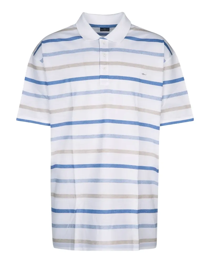 Paul & Shark Gestreiftes Poloshirt - Weiß Weiß