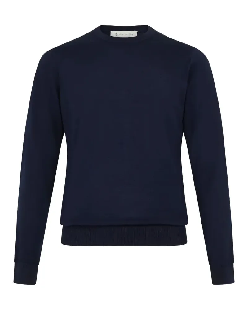 PIACENZA 1733 PIACENZA MERINO CREW NECK - Blau Blau