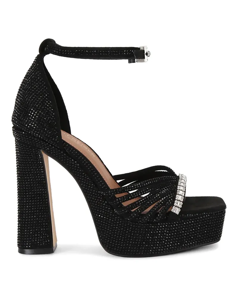 Kurt Geiger Plateau-Sandalen mit Kristallen - Schwarz Schwarz