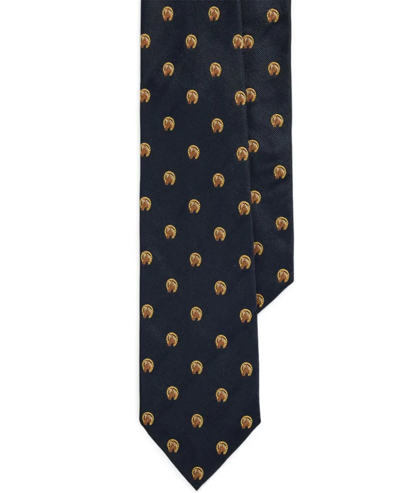 Ralph Lauren Horsehead Club Krawatte - Blau Blau