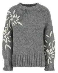 Ermanno Scervino embroidered alpaca-blend Pullover Grau