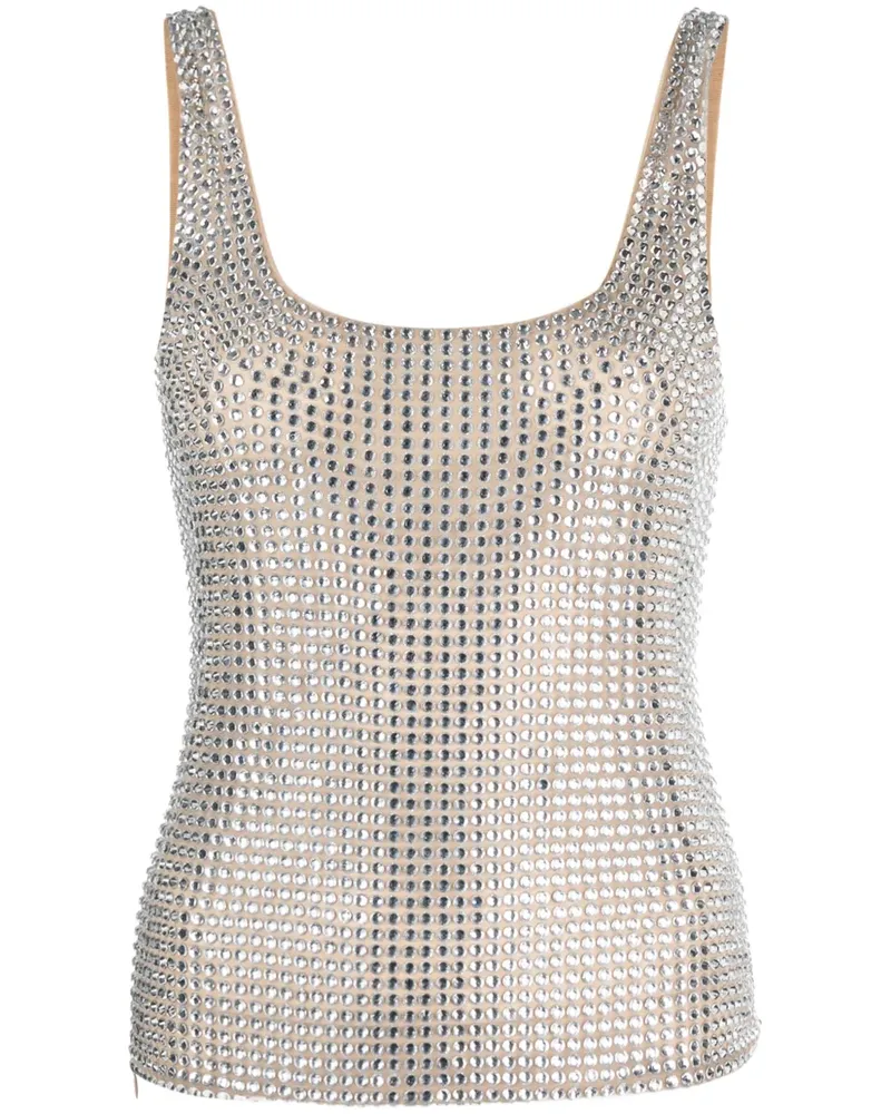 Giuseppe di Morabito Top mit Strass - Silber Silber