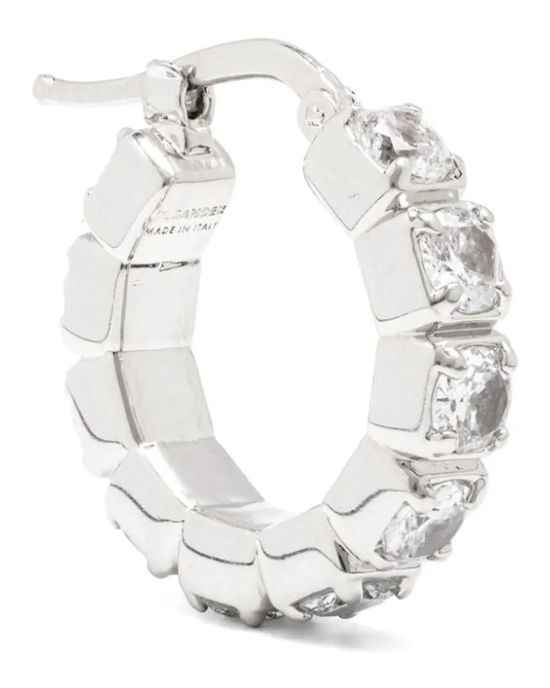 Jil Sander Einzelne Creole mit Zirkonia - Silber Silber
