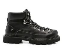 Canadian Schnürstiefel aus Leder - Schwarz