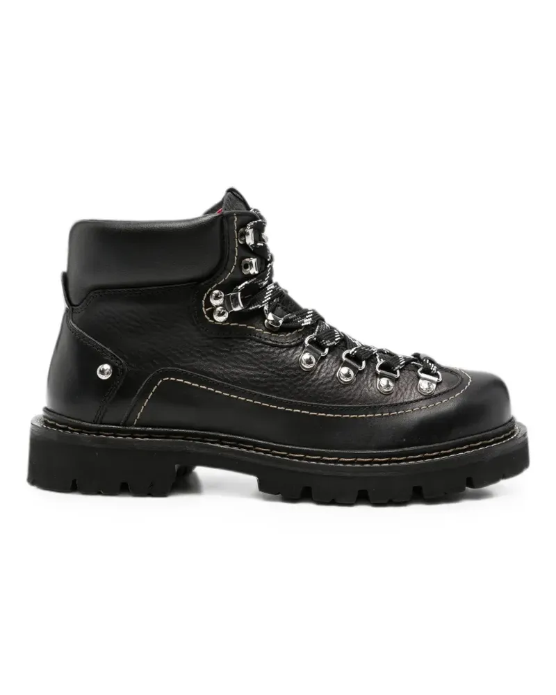 Dsquared2 Canadian lace-up leather boots - Schwarz Schwarz