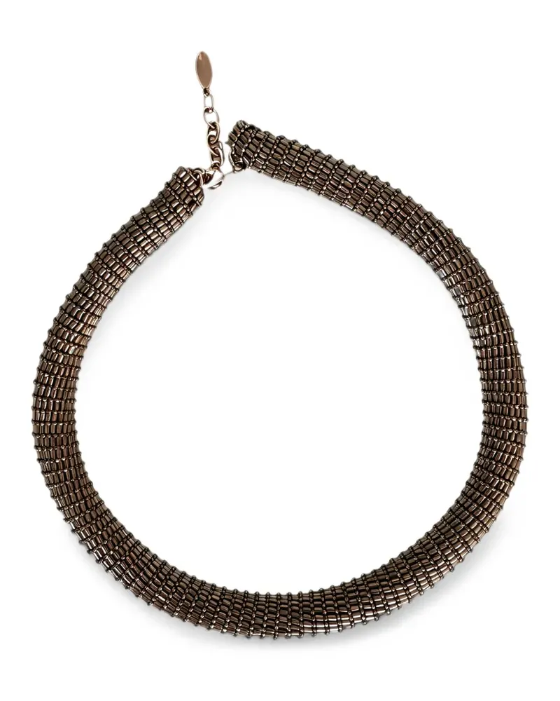 Brunello Cucinelli Monili bead necklace - Gold Gold