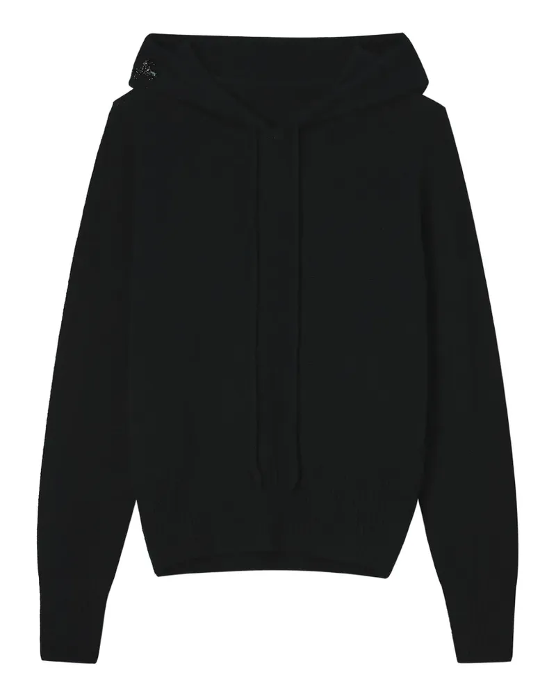 Simone Rocha bead-embellished cashmere hoodie - Schwarz Schwarz