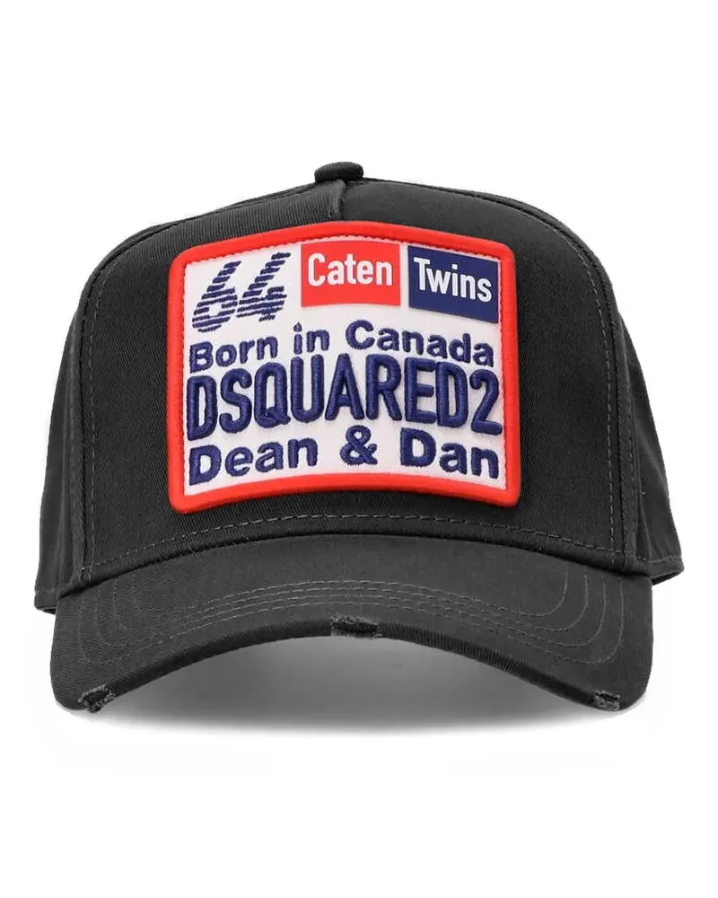 Dsquared2 Hut mit Stickerei vorne - Schwarz Schwarz