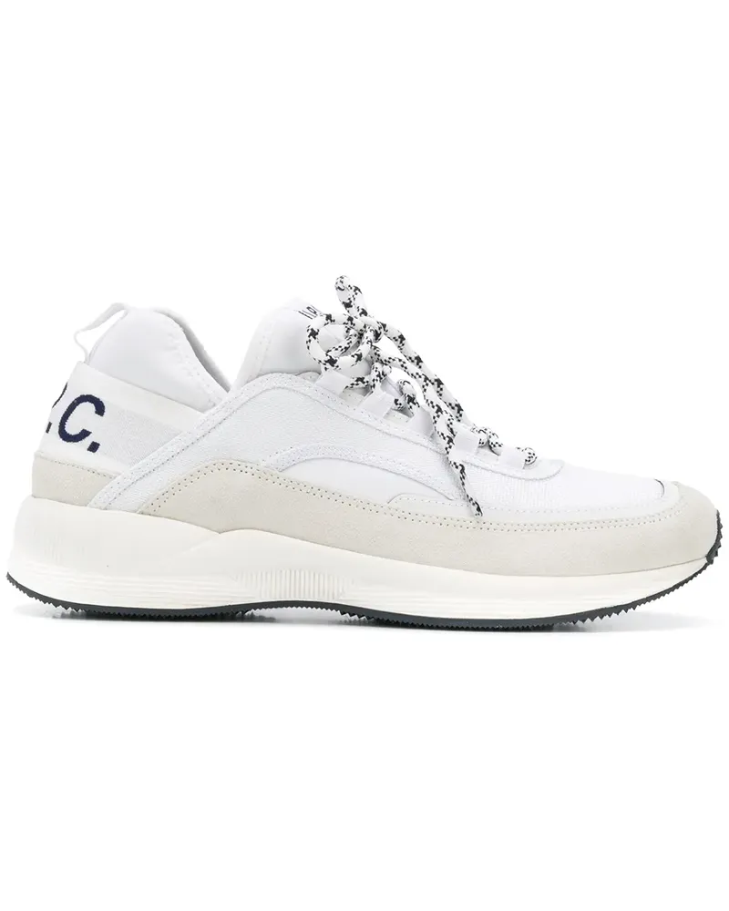 A.P.C. Sneakers mit Logo-Print - Weiß Weiß
