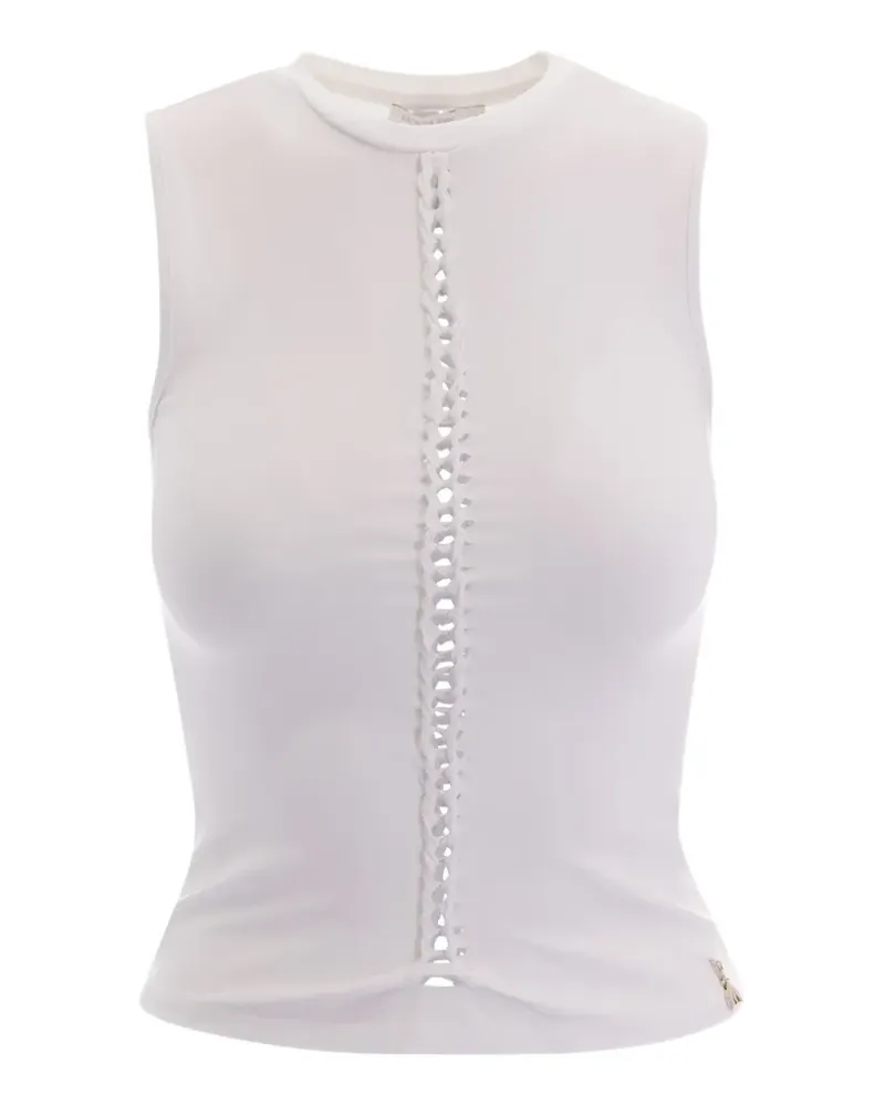 Patrizia Pepe braided-detail sleeveless top - Weiß Weiß
