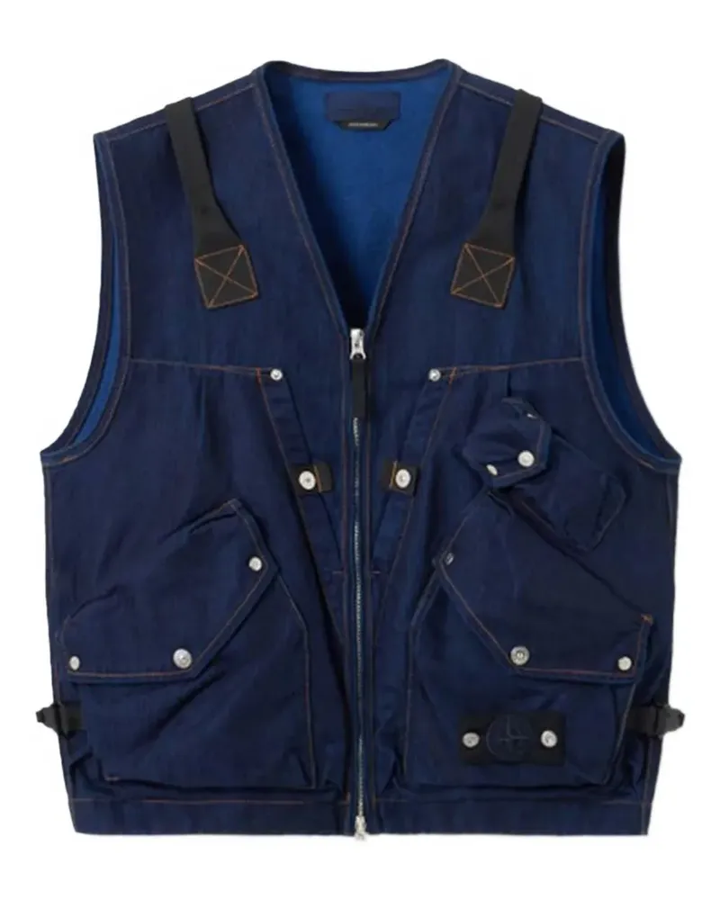 Stone Island denim gilet - Blau Blau