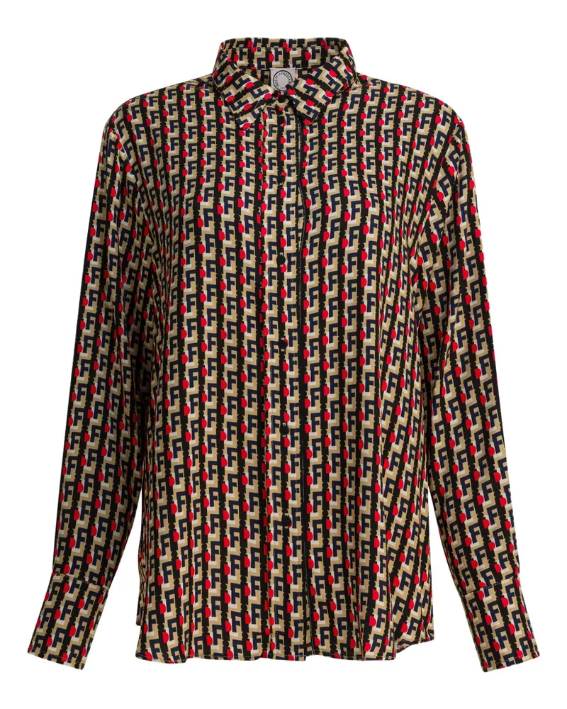 Inès de la Fressange Geometrisch gemustertes Hemd - Braun Braun