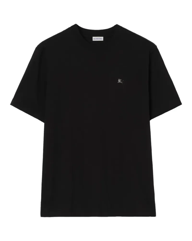 Burberry T-Shirt mit Ritteremblem - Schwarz Schwarz