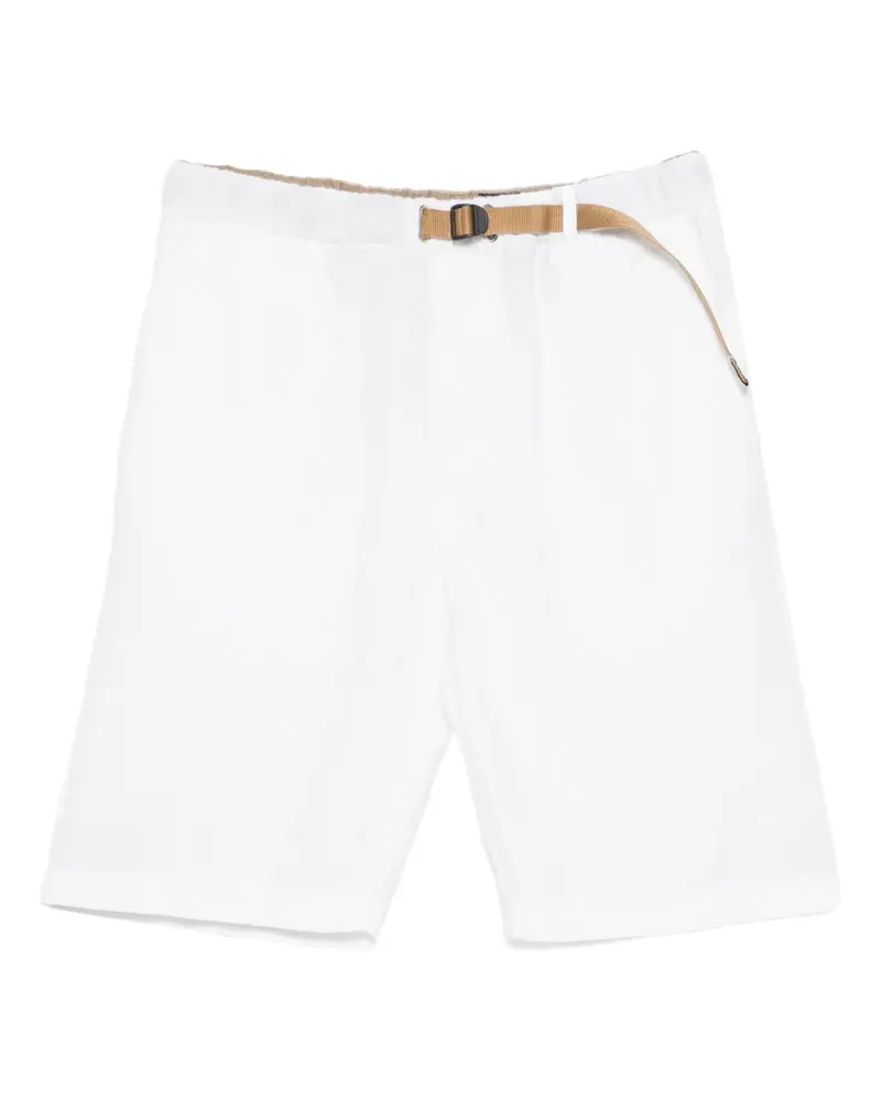 PLAN C elasticated-waistband shorts - Weiß Weiß