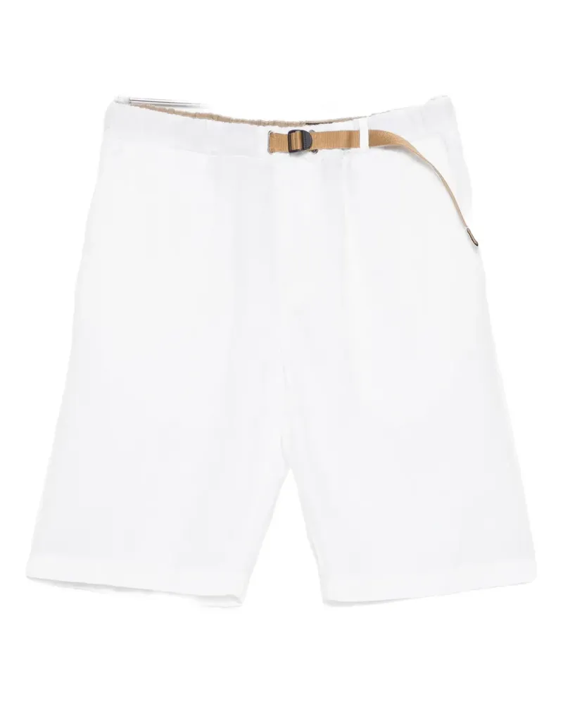 PLAN C elasticated-waistband shorts - Weiß Weiß