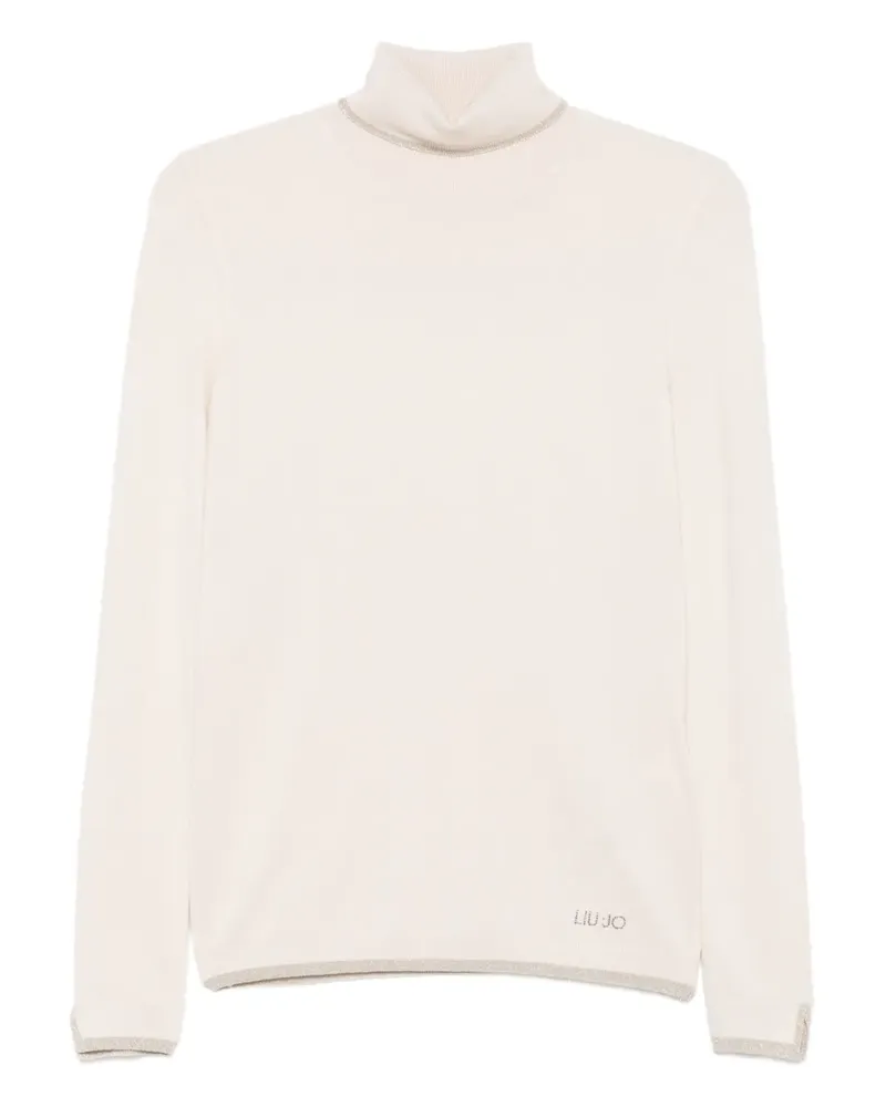 Liu Jo Rollkragenpullover im Metallic-Look - Nude Nude