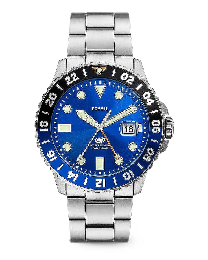 Fossil GMT 46mm watch - Blau Blau