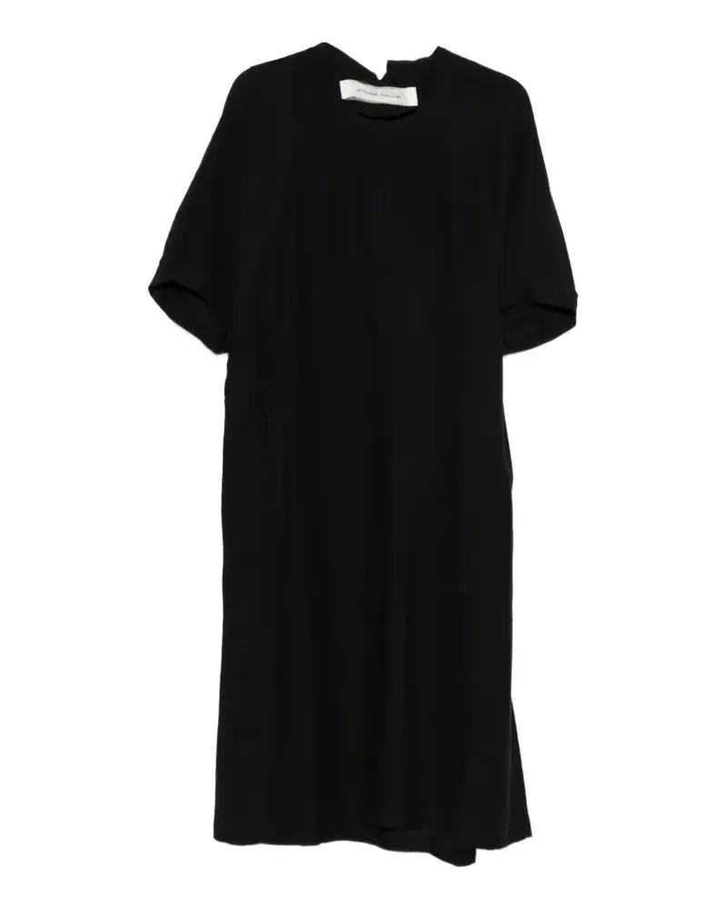 individual sentiments Midikleid mit kurzen Ärmeln - Schwarz Schwarz