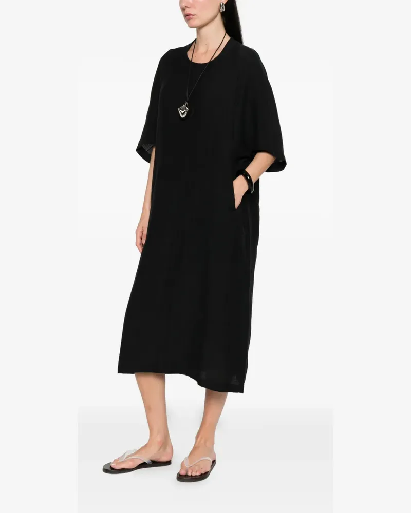 individual sentiments short-sleeve midi dress - Schwarz Schwarz