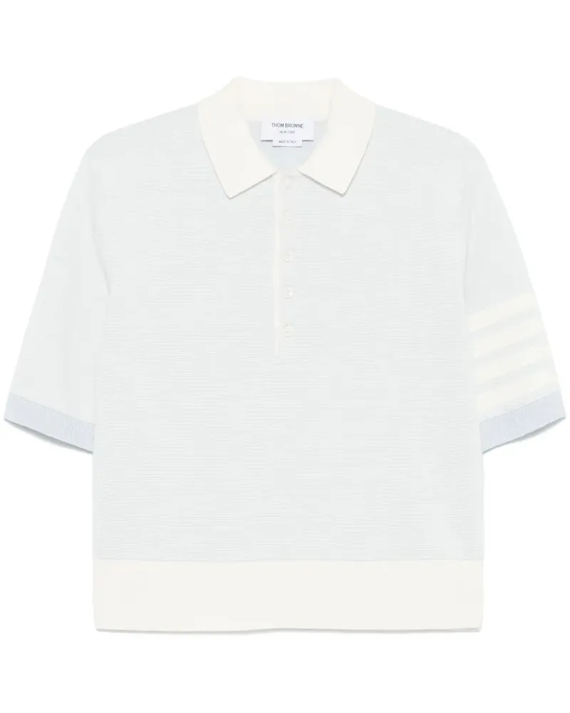 Thom Browne Gestreiftes Poloshirt - Blau Blau