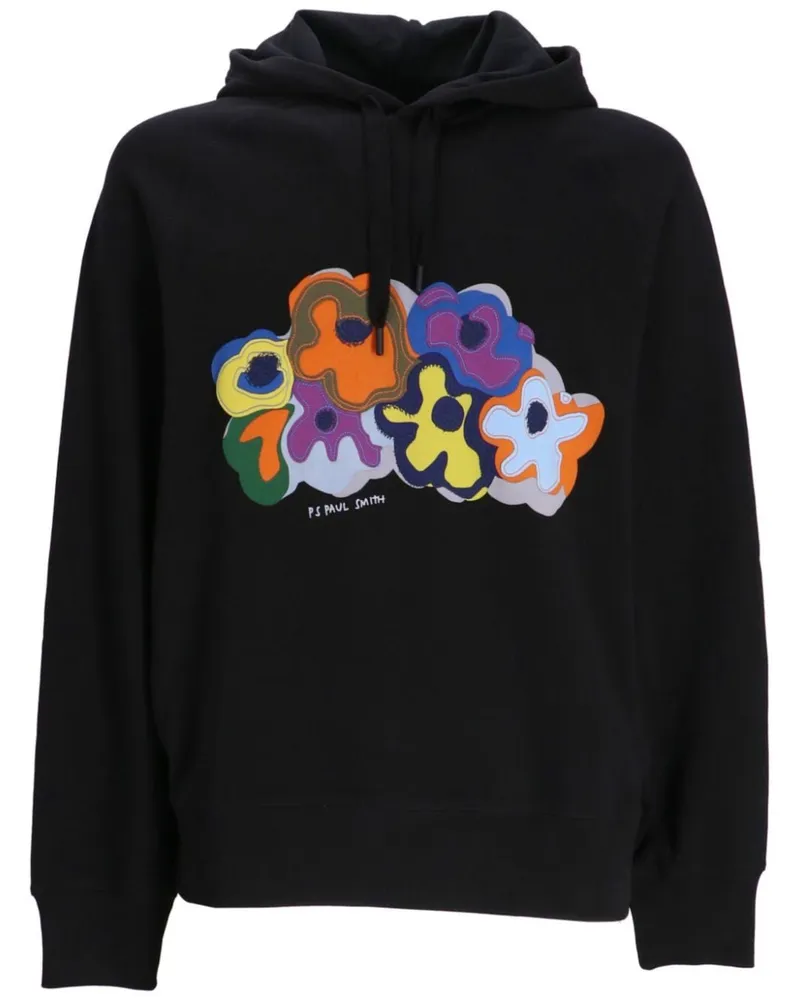 Paul Smith Hoodie mit Blumen-Motiv Schwarz