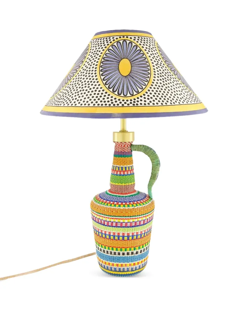 PAULA Gewebter Lampensockel - Gelb Gelb