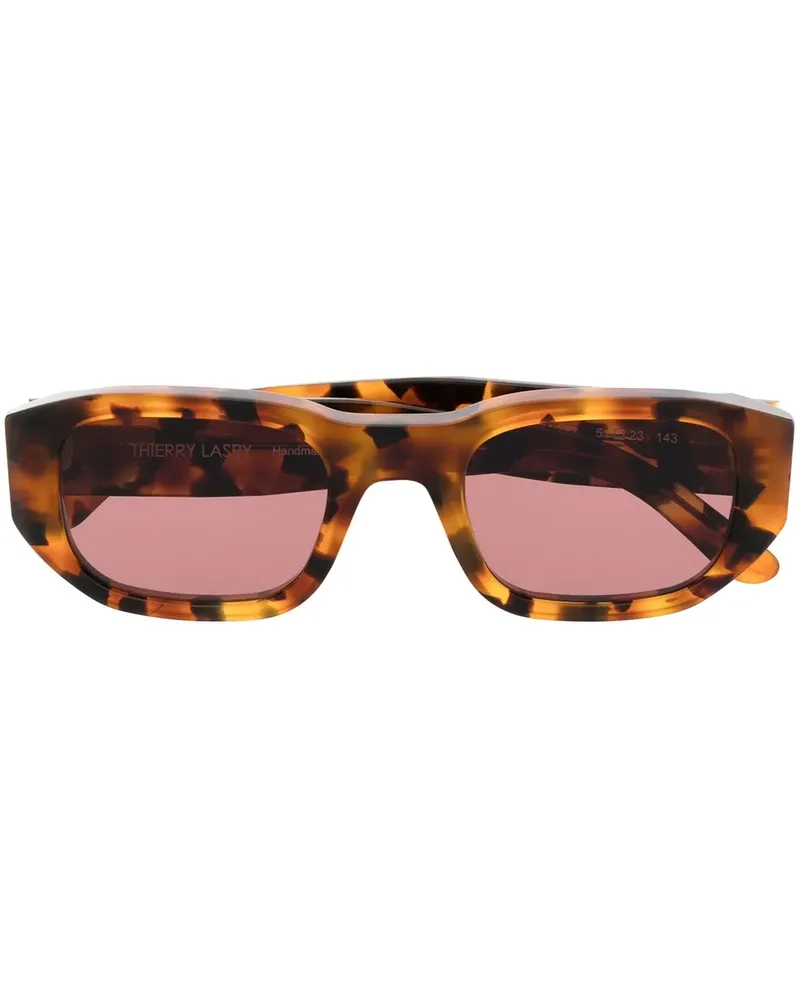 Thierry Lasry Sonnenbrille mit eckigem Gestell - Braun Braun