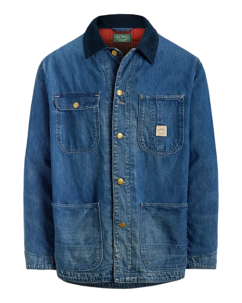 Ralph Lauren Jeansjacke mit Cordkragen - Blau Blau