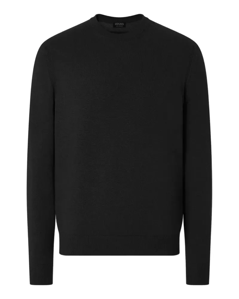 Ermenegildo Zegna Oasi Kaschmirpullover mit rundem Ausschnitt - Schwarz Schwarz
