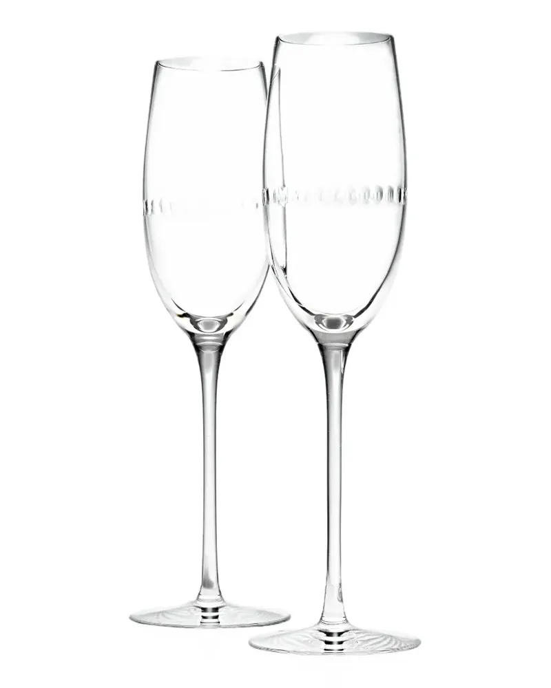 Christofle Perles champagne flutes (set of two) - Nude Nude