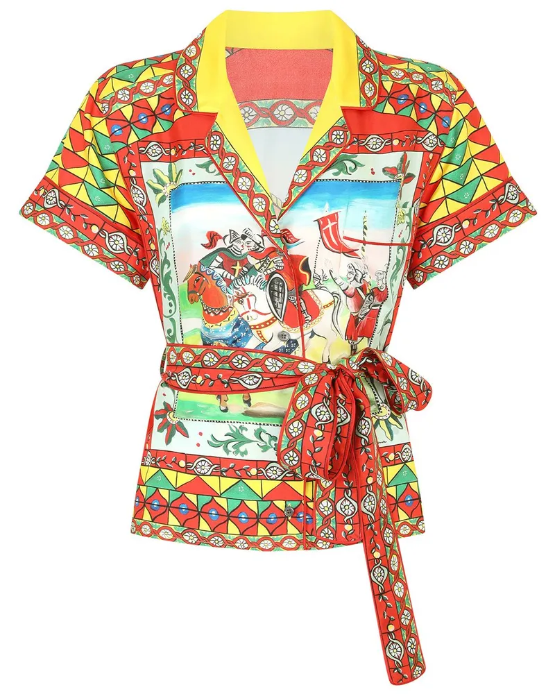 Dolce & Gabbana Hemd mit Carretto-Print - Blau Blau