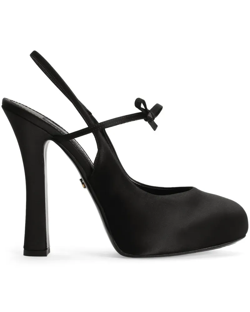 Dolce & Gabbana Pumps aus Satin - Schwarz Schwarz