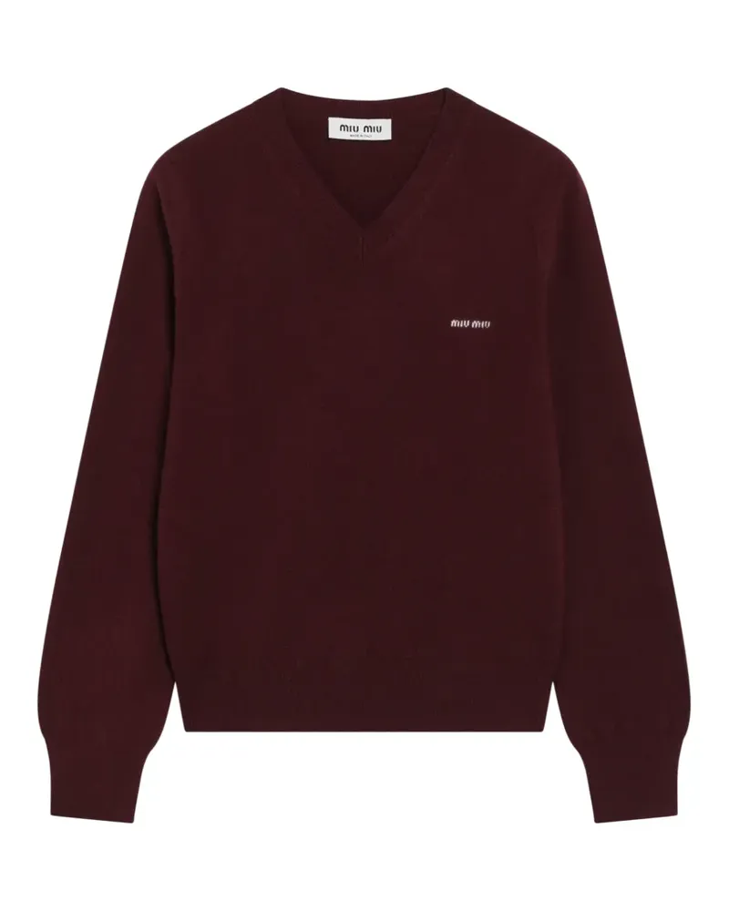 Miu Miu Cardigan mit V-Ausschnitt - Rot Rot