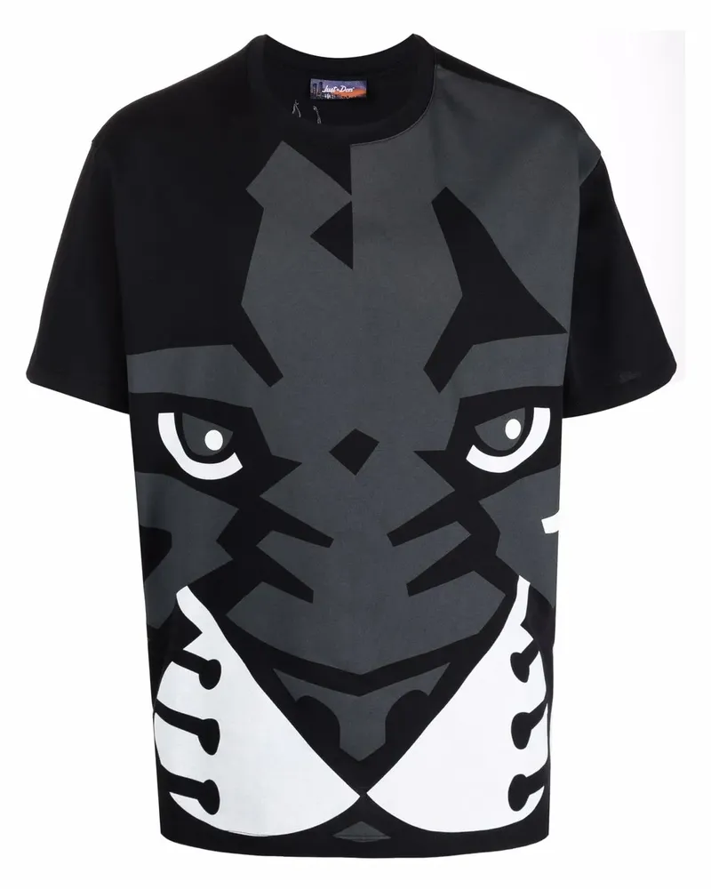 JUST DON T-Shirt mit Tiger-Print - Schwarz Schwarz