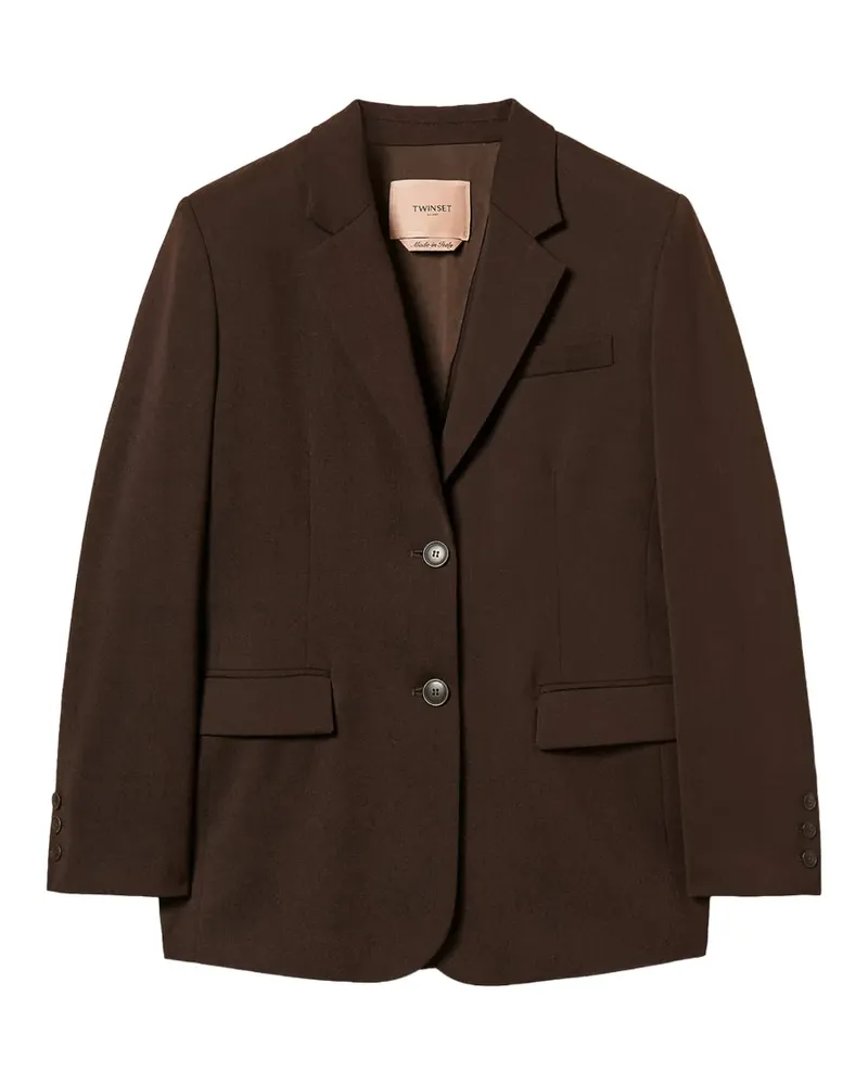 Twin-Set matte satin blazer - Braun Braun