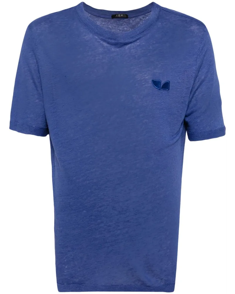IRO T-Shirt mit Logo-Stickerei - Blau Blau
