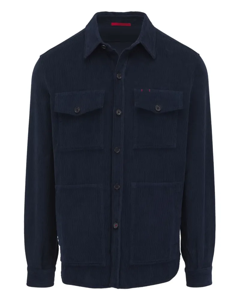 Isaia Hemdjacke aus Cord - Blau Blau